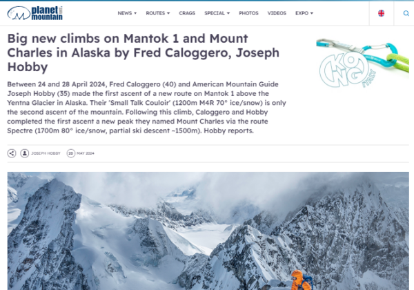 Big New Climbs on Mantok 1 and Mount Charles